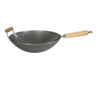 Dexam Professional Carbon Steel Wok With Helper Handle (14")