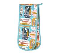 Dexam Sardines Double Oven Glove - Blue