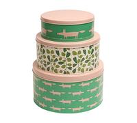 Dexam Scion Mr Fox Set of 3 Round Cake Tins - Mint Leaf