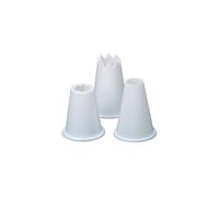 dexam Set of 3 Piping Nozzles for Cake Decorating in White Dexam White