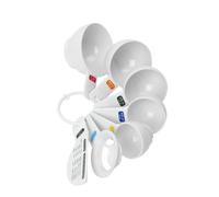 Dexam 17840959 Dots Measuring Cups with Egg Separator and Leveller Set , White