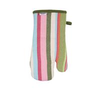 Dexam Single Oven Glove Striped 100% Cotton Green/Pink