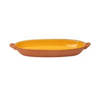 Dexam Sintra Glazed Terracotta Oval Baking Dish Ochre