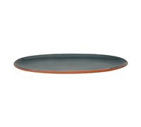Dexam Sintra Glazed Terracotta Oval Serving Platter Ink Blue