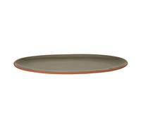Dexam Sintra Glazed Terracotta Oval Serving Platter Olive Green