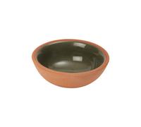 Dexam Sintra Glazed Terracotta Pinch Pot Olive Green