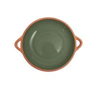Sintra Large Glazed Terracotta Tapas Dish - Olive Green - Olive Green