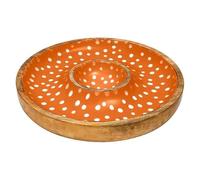 Dexam Sintra Mango Wood Spotted Chip and Dip Bowl