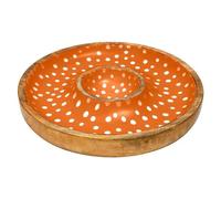 Dexam Sintra Mango Wood Spotted Chip and Dip Bowl