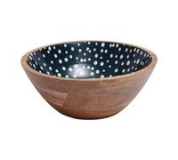 dexam Sintra Mango Wood Spotted Salad Bowl - Ink Blue Dexam Multicolor