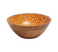Dexam Sintra Mango Wood Spotted Salad Bowl - Ochre