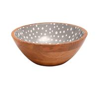 Dexam Sintra Mango Wood Spotted Salad Bowl - Stone