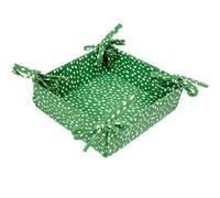Dexam Sintra Recycled Cotton Spotted Bread Basket Green