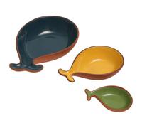 Dexam Sintra Set of 3 Glazed Terracotta Fish Tapas Dishes, White