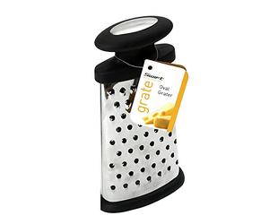 Dexam Soft Grip Oval Grater with Non-Slip Base, Silver, 23 cm/ 9-inch