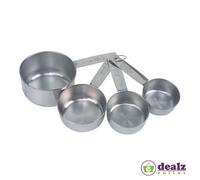 Dexam Stainless Steel Measuring Cups Saucepan Shaped Set of 4