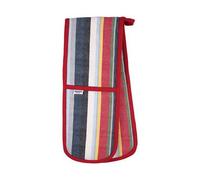 Dexam Striped Recycled Cotton Double Oven Gloves - Red