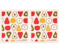 Dexam Swedish Dishcloth Orchard Fruit (Pack of 2)