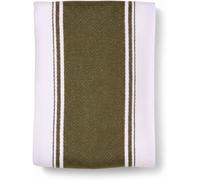 Dexam Tea Towel Love Colour Striped 100% Cotton Olive Green 45x70cm