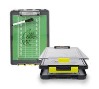 Dexas 5717-803 Clearview Clipcase Dry Erase Clipboard, Acrylonitrile Butadiene Styrene Polypropylene SAN Alloy Steel, Yellow,13.75 x 9.5 Inch