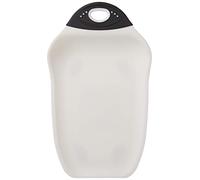 Dexas Chop & Scoop Cutting Board, 6.5 by 10.5 inches, White with Black Handle