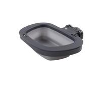 Dexas Collapsible Kennel Bowl Large Light Grey Travel Cup For Dogs With D-Clip