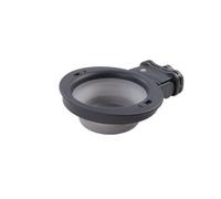 Dexas Collapsible Kennel Bowl Small Light Grey For Food Or Water Dog Travel
