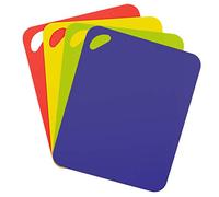 Dexas Heavy Duty Grippmat Flexible Cutting Board Set of Four, 11.5 x 14 inches, Blue, Green, Yellow and Red,6554PK