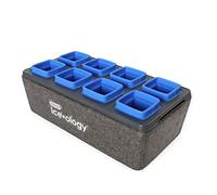 Dexas Ice•Ology Silicone Clear Ice Maker Tray - 8 Count Cube Tray, 1.375 Inch Square Cubes for Crystal Clear Craft Cocktails