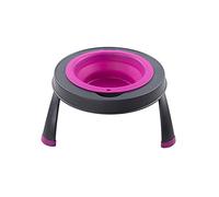 Dexas Pets Single Elevated Pet Feeder/Pet Bowl, I.5 Cup Capacity, Fuchsia, Small