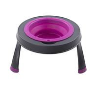 Dexas Pets Single Elevated Pet Feeder/Pet Bowl, I.5 Cup Capacity, Fuchsia, Small
