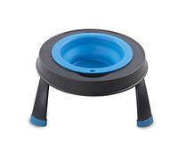 Dexas Pets Single Elevated Pet Feeder/Pet Bowl, I.5 Cup Capacity, Pro Blue, Small