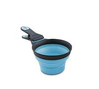 Dexas Popware for Pets Collapsible KlipScoop, 1/2 Capacity, Gray/Blue