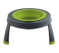Dexas Popware for Pets Single Elevated Pet Feeder, Large, Gray/Green