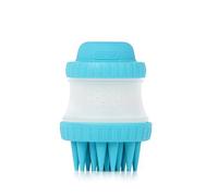 Dexas ScrubBuster Silicone Dog Washing Brush with Built-in Shampoo Reservoir, Blue, One Size (PW73022-312)