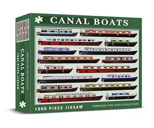 Dexc Iconic Canal Boats “Through The Ages” Retro 1000 Piece Classic Jigsaw Puzzle, Gifts For Men, Challenging Puzzles for Adults