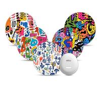 Dexcom G7 Overpatches, Amolyfe 10 Pack Dexcom Stelo Overpatches, Shockproof with Hard Cap, Waterproof, Breathable, Medical Adhesive, 10 Day CGM Protection (Graffiti)