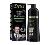 DeXe Black Hair Shampoo 400 ml - 5-Minute Instant Hair Blackening - 2-in-1 Shampoo & Dye - Fast & Easy Application