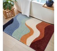 DEXI Bath Mat 60 x 90 cm, Non Slip Soft Bathmat Absorbent, Washable Bath Rugs for Shower Floor, Tub, Bathroom Accessories Decor, Colorful