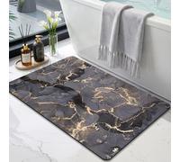 DEXI Bath Mat, Absorbent, Non Slip and Quick Dry, 40 x 60 cm, Dark Grey