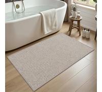 DEXI Bath Mat, Absorbent, Non Slip and Quick Dry, 60 x 110 cm, Beige