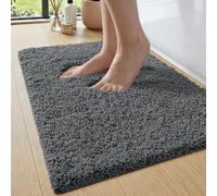 DEXI Bath Mat, Thick, Plush and Absorbent, 40 x 60 cm, Grey