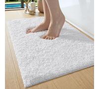DEXI Bath Mat, Thick, Plush and Absorbent, 40 x 60 cm, White