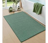 DEXI Chenille Bath Mat 40 x 60 cm, Absorbent and Non-Slip, Sage Green