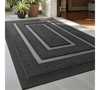 DEXI Door Mat 44 x 75 cm, All Weather Mats Capture Dirt Heavy Duty, Non-Slip Rubber Backing Entrance Rug Waterproof, Shoe and Boot Scraper Doormat Indoor Outdoor, Grey