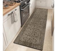 DEXI Kitchen Mat 60 x 220 cm, Anti-Fatigue Cushioned Standing Mats Non Slip Waterproof, Extra Large Washable Carpet Runner Rugs for Floor, Laundry, Home Office, Brown