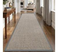 DEXI Runner Rug for Entryway 60 x 180 cm, Non Slip Carpet Runners, Grey