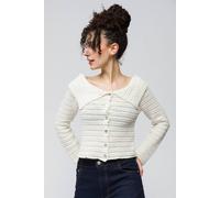 Dexia Knitted Cardigan With Button Detail Ecru Ecru