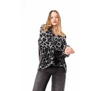 Dexia Leopard Patterned V-Neck Button Detailed Sweater Cardigan Multi L