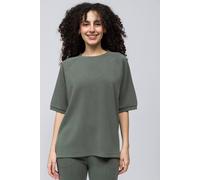 Dexia Oversized Casual Green Top With Crew Neck And Short Sleeves Green